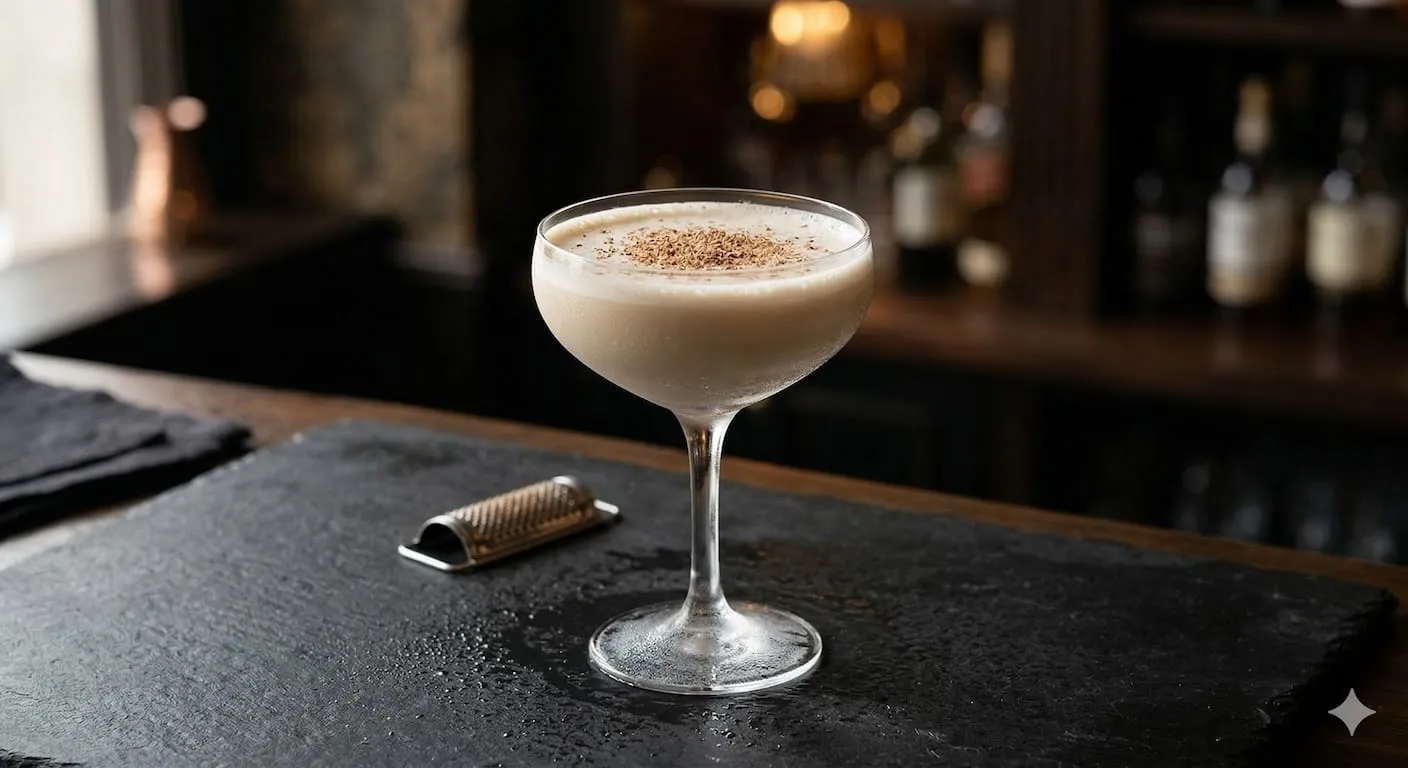 A beautiful Alexander cocktail