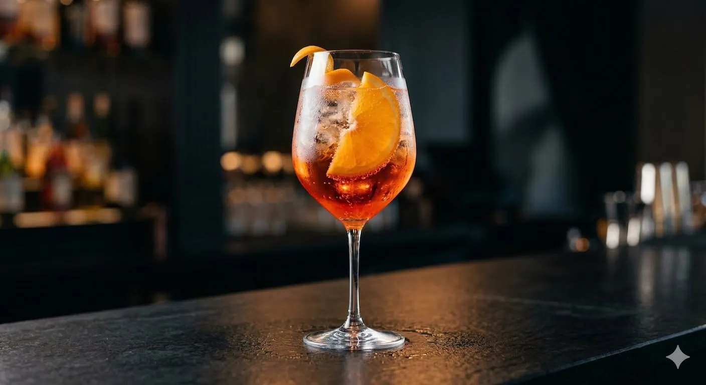A beautiful Aperol Spritz cocktail