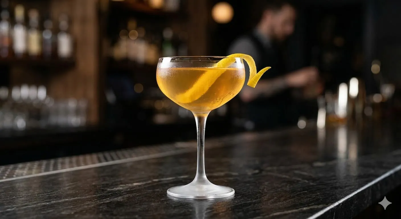 A beautiful Bee's Knees cocktail