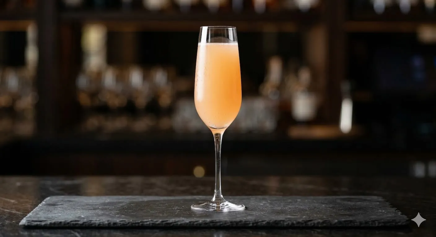A beautiful Bellini cocktail