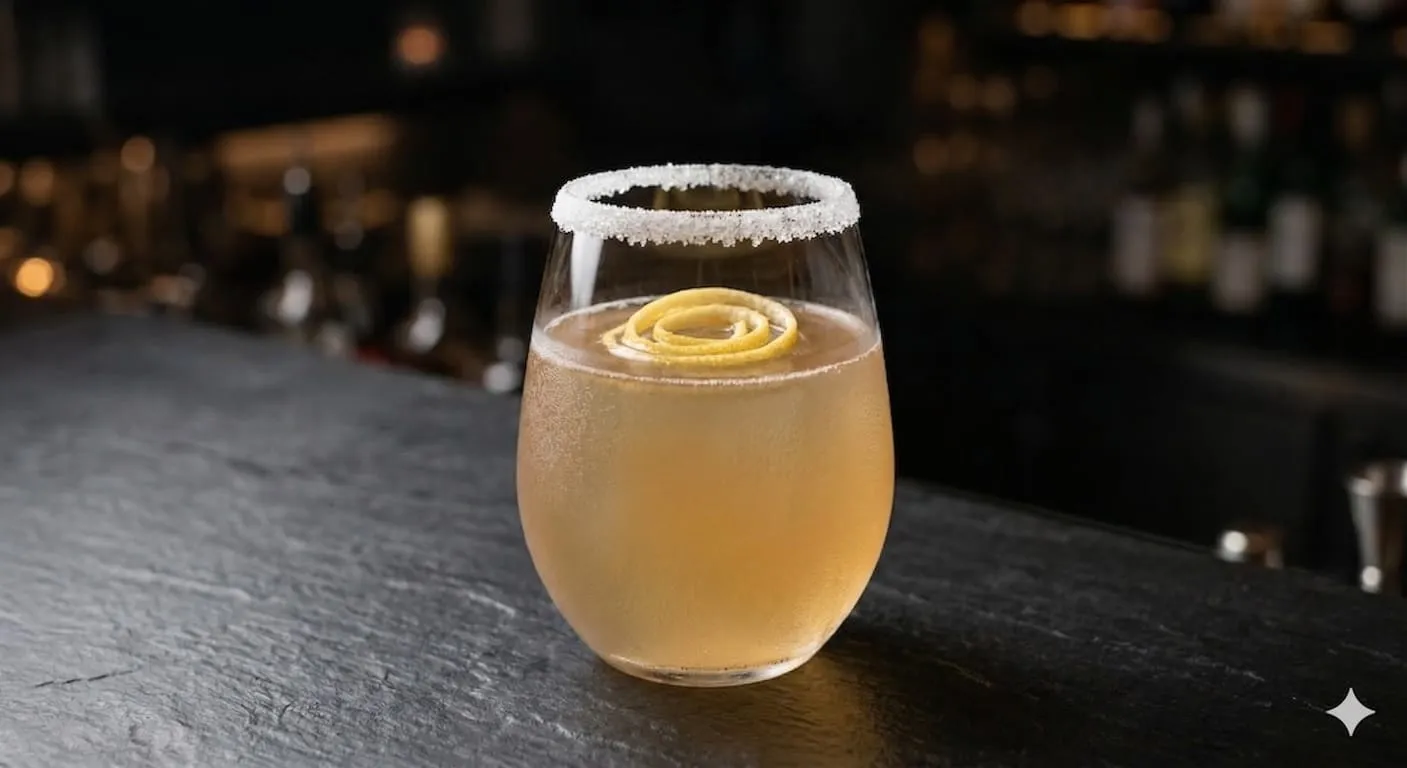 A beautiful Brandy Crusta cocktail