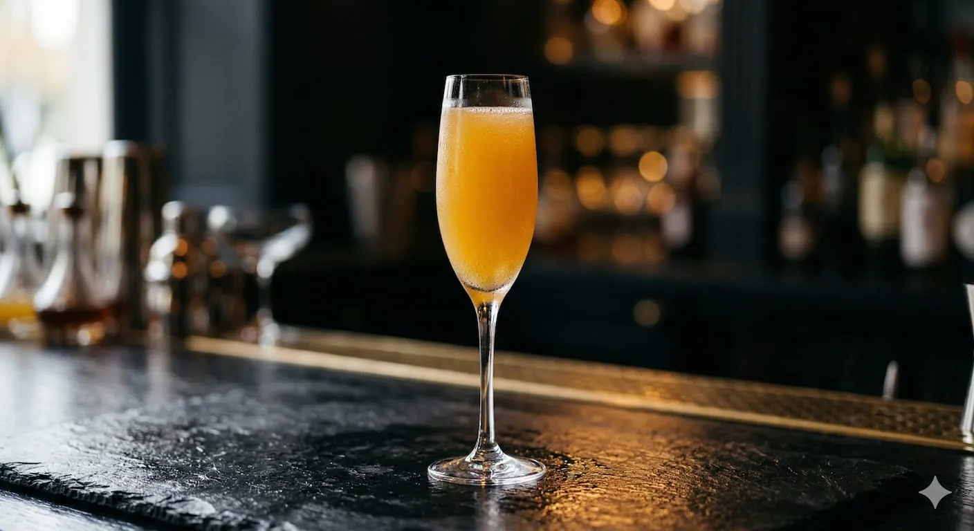 A beautiful Buck’s Fizz cocktail