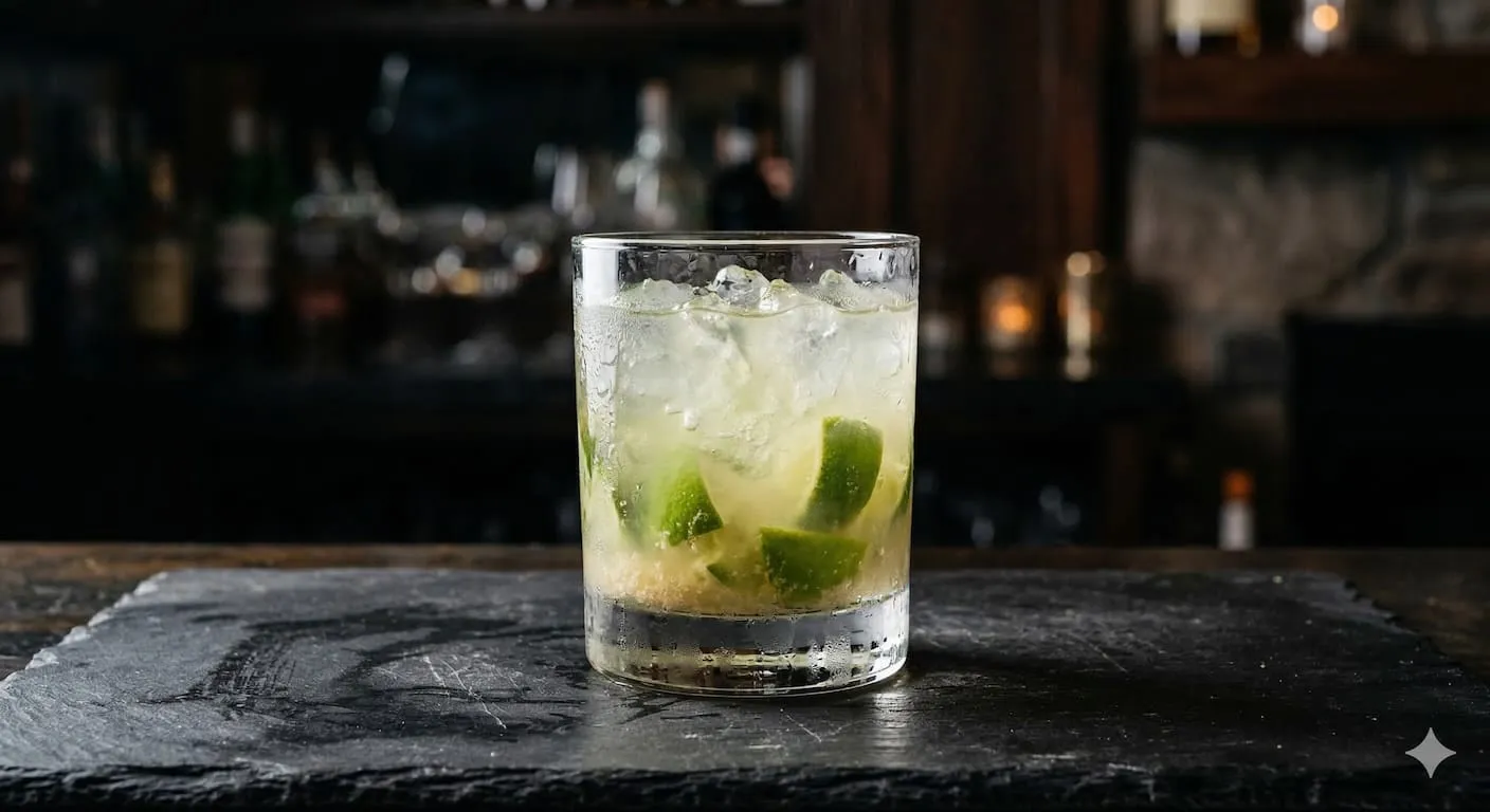 A beautiful Caipirinha cocktail