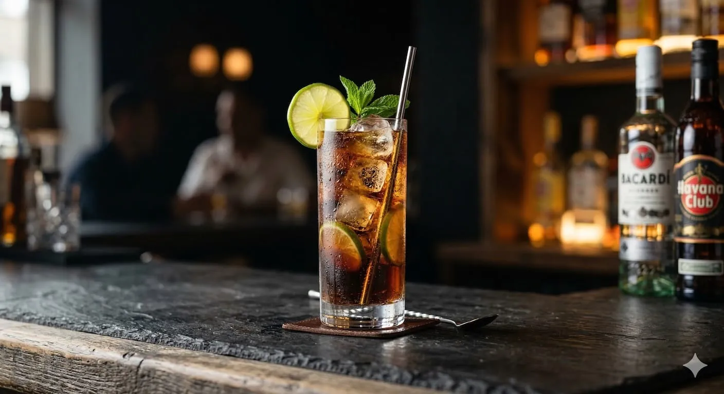 A beautiful Cuba Libre cocktail