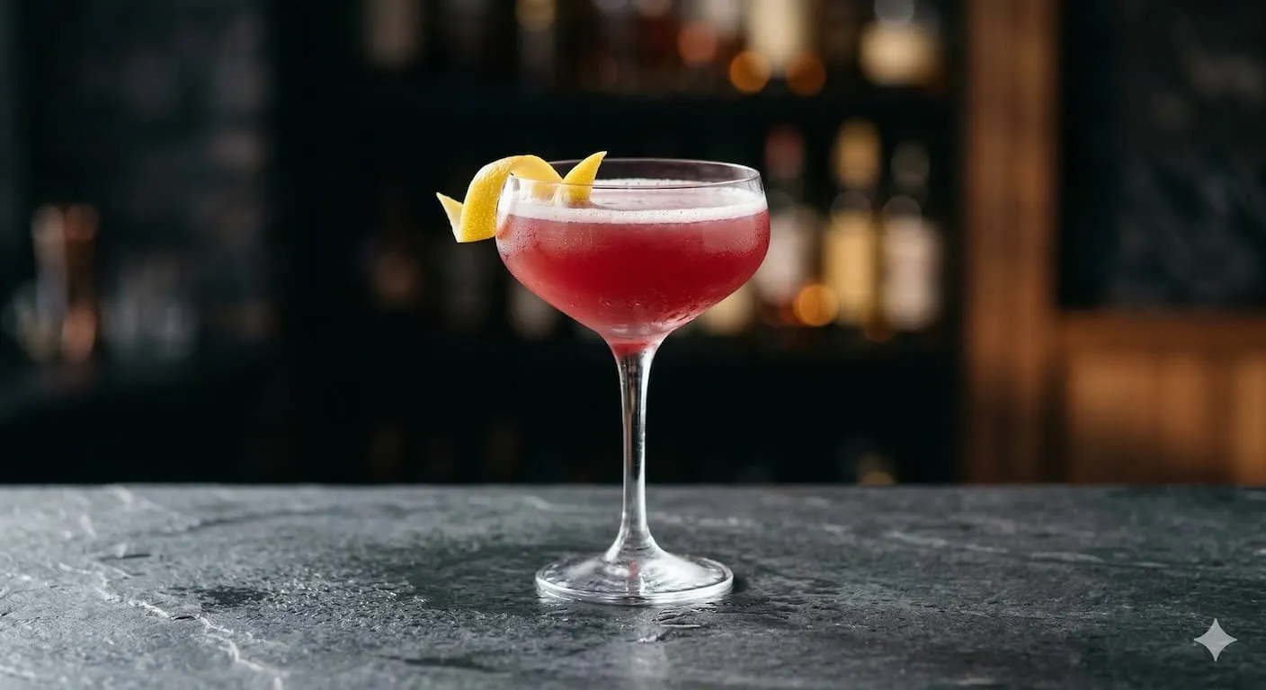 A beautiful French Martini cocktail