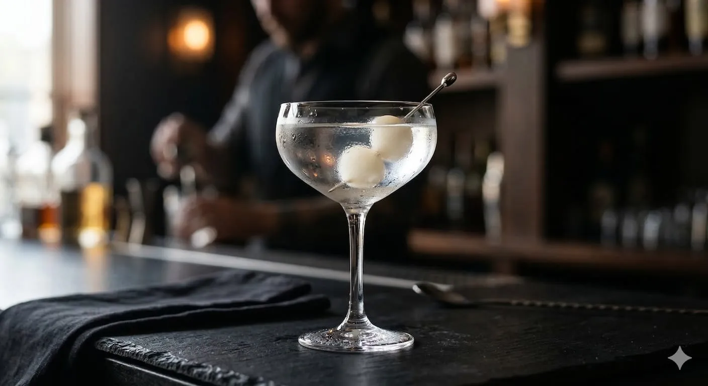 A beautiful Gibson cocktail