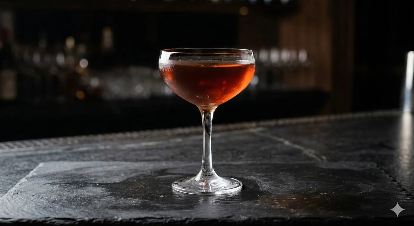 A beautiful Gin And It cocktail