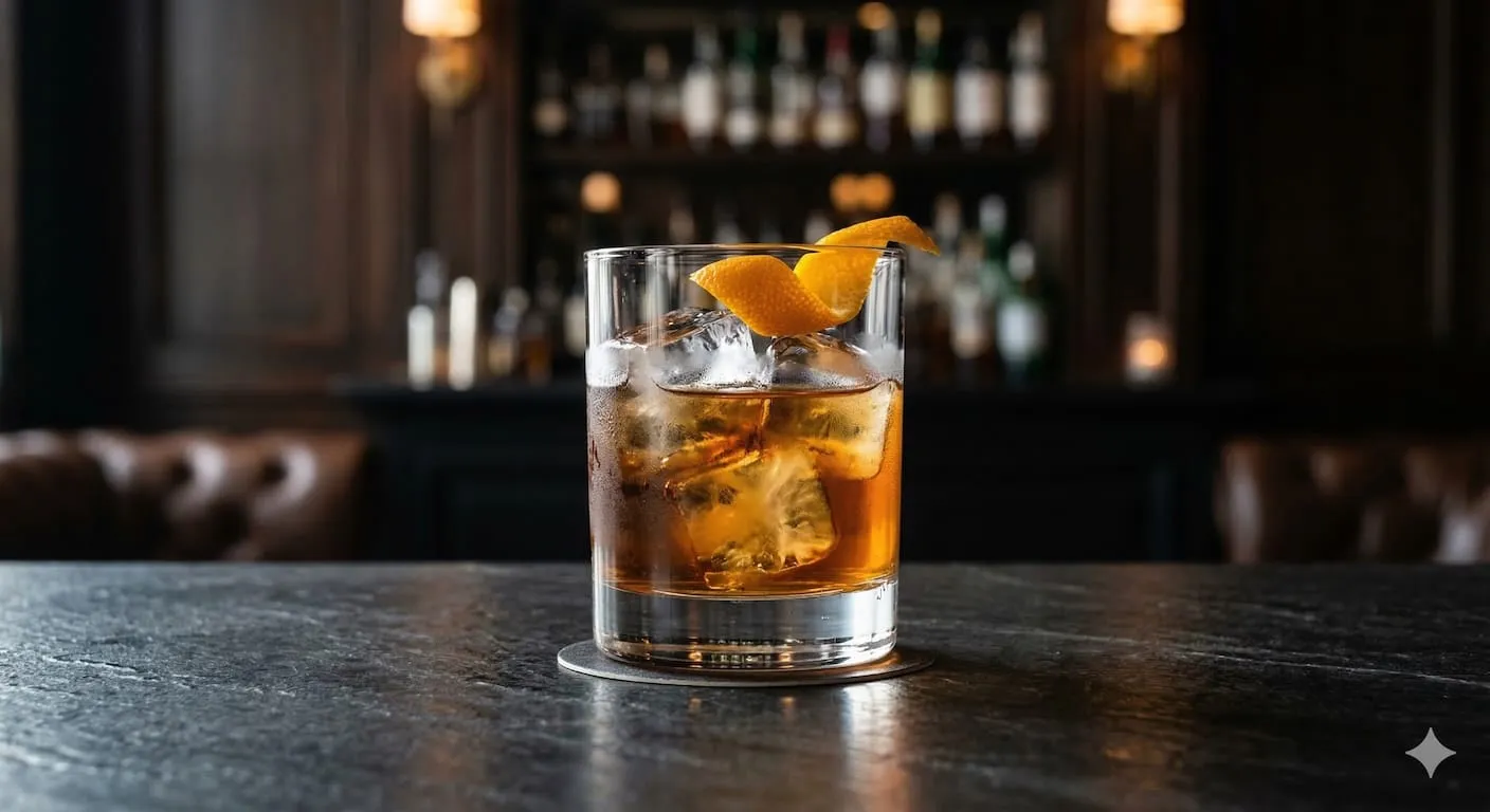 A beautiful Godfather cocktail