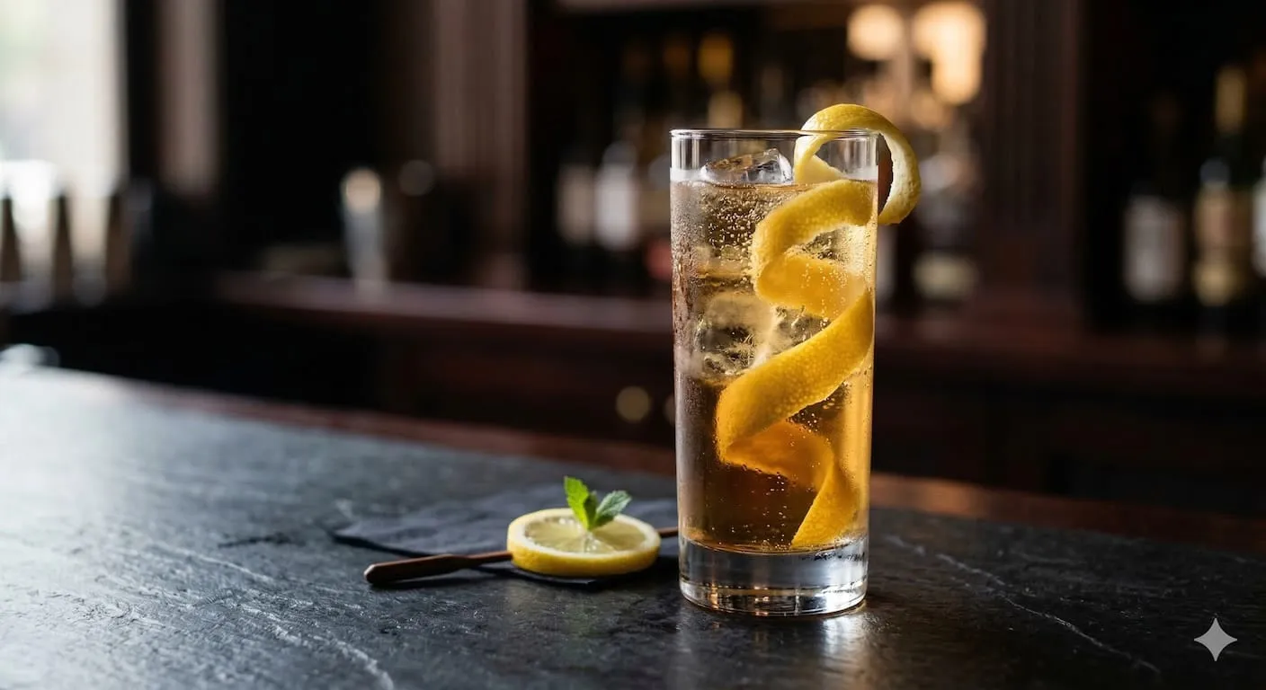 A beautiful Horse's Neck cocktail