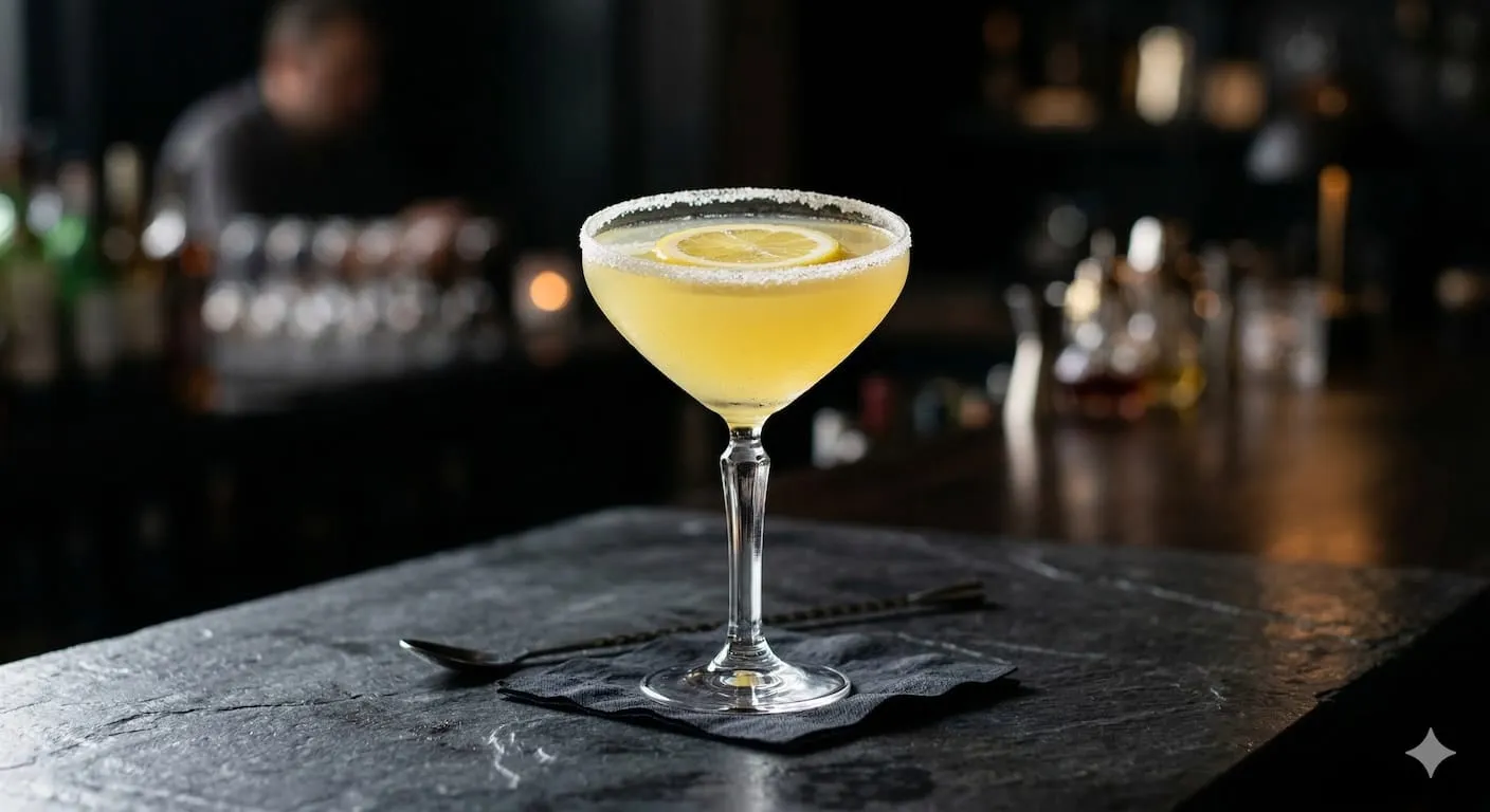 A beautiful Lemon Drop Martini cocktail