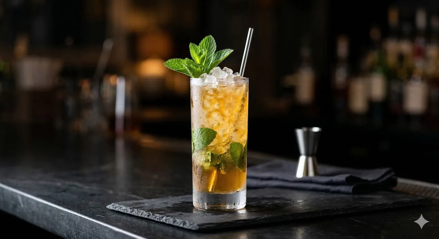 A beautiful Mint Julep cocktail
