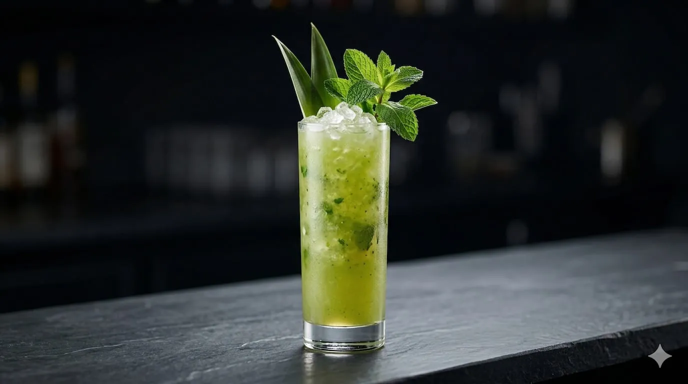 A beautiful Missionary's Downfall cocktail