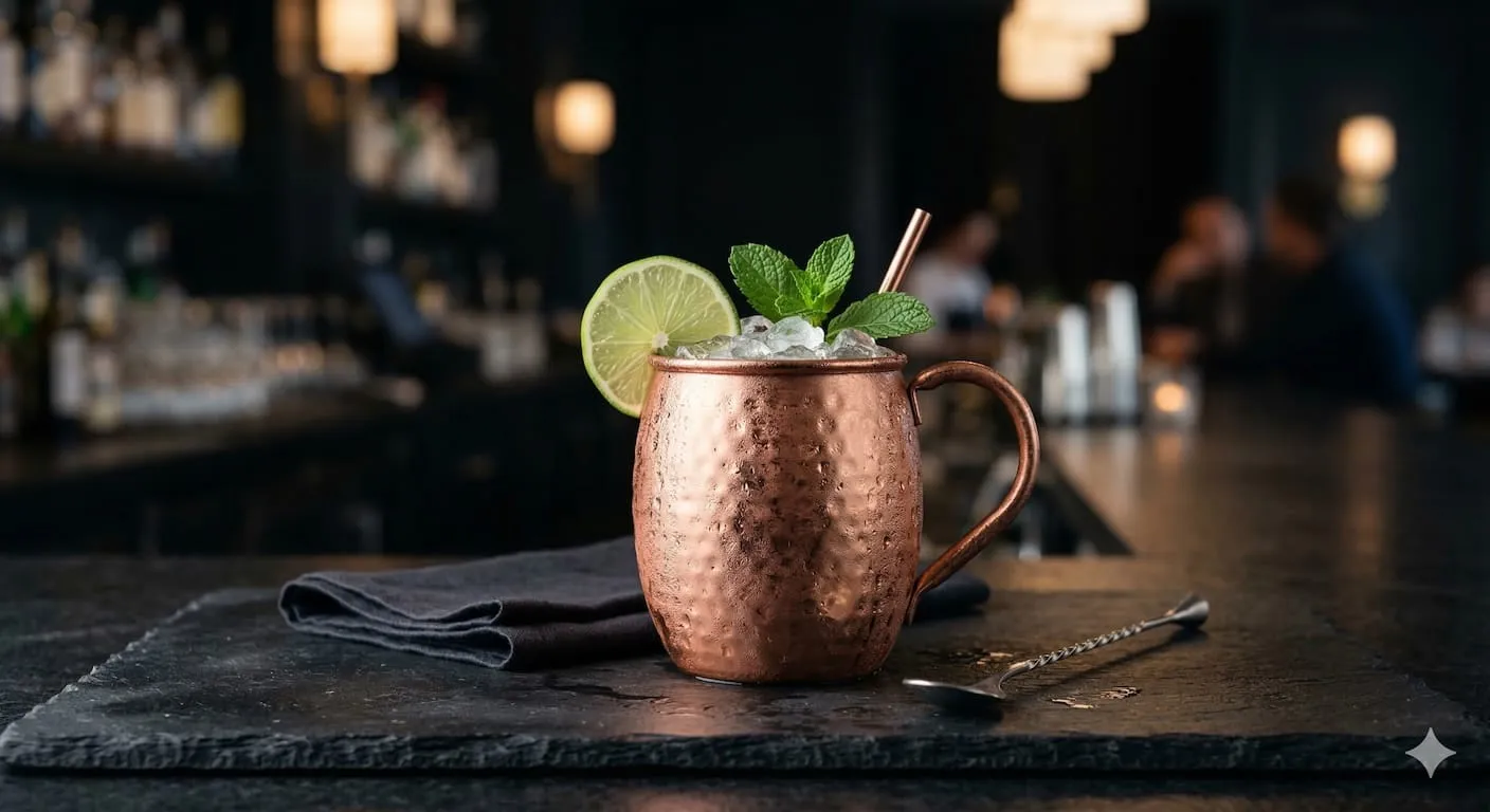 A beautiful Moscow Mule cocktail