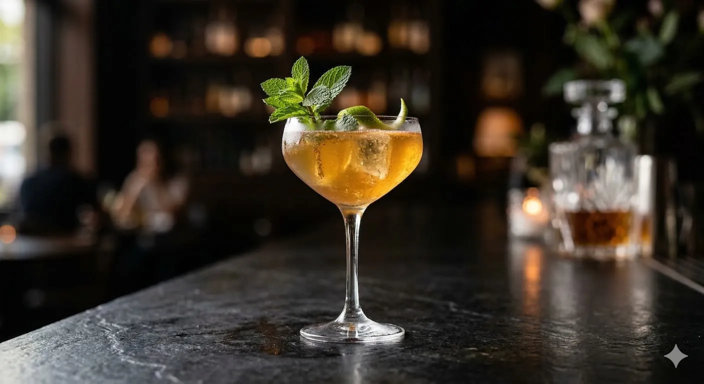 A beautiful Old Cuban cocktail