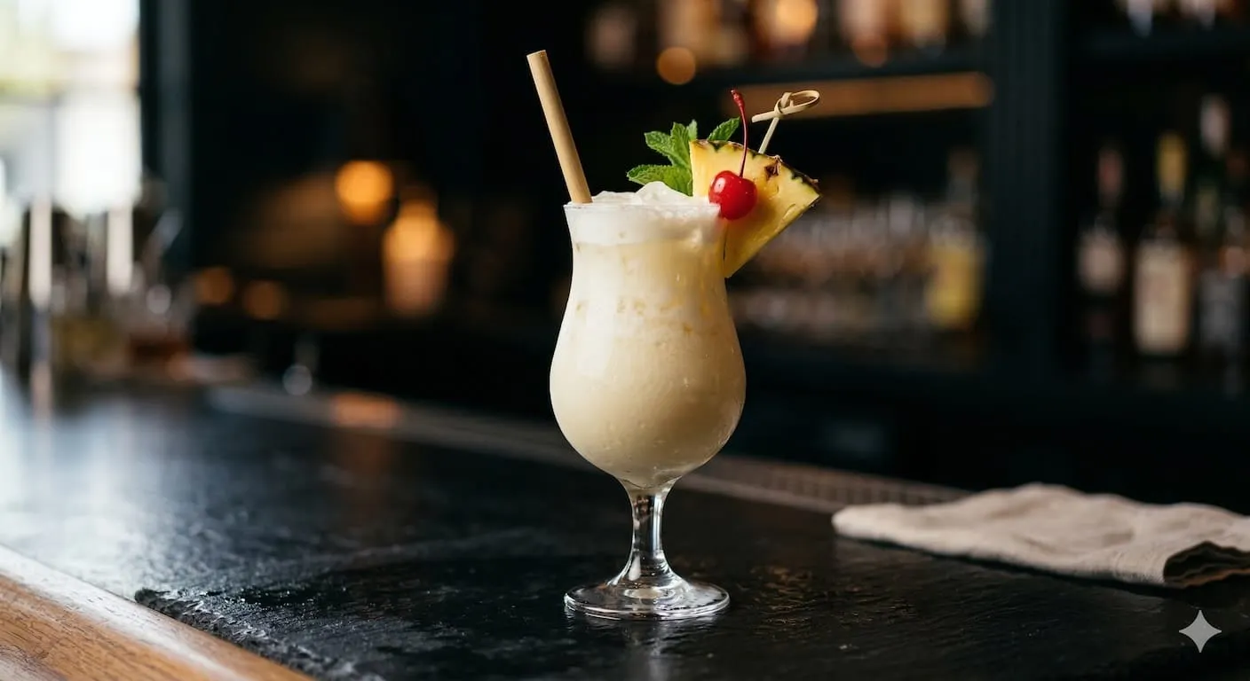 A beautiful Piña Colada cocktail