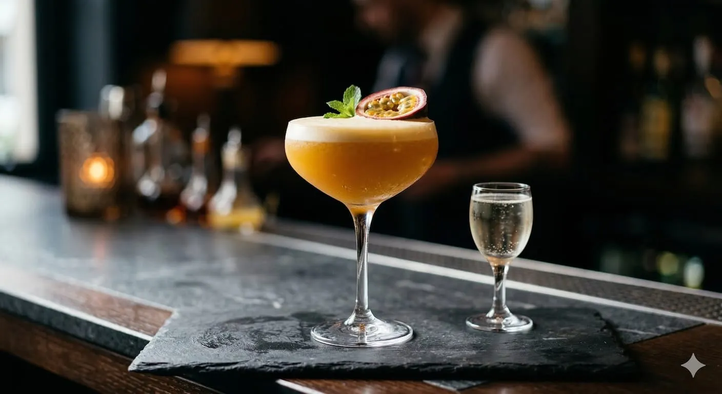 A beautiful Porn Star Martini cocktail