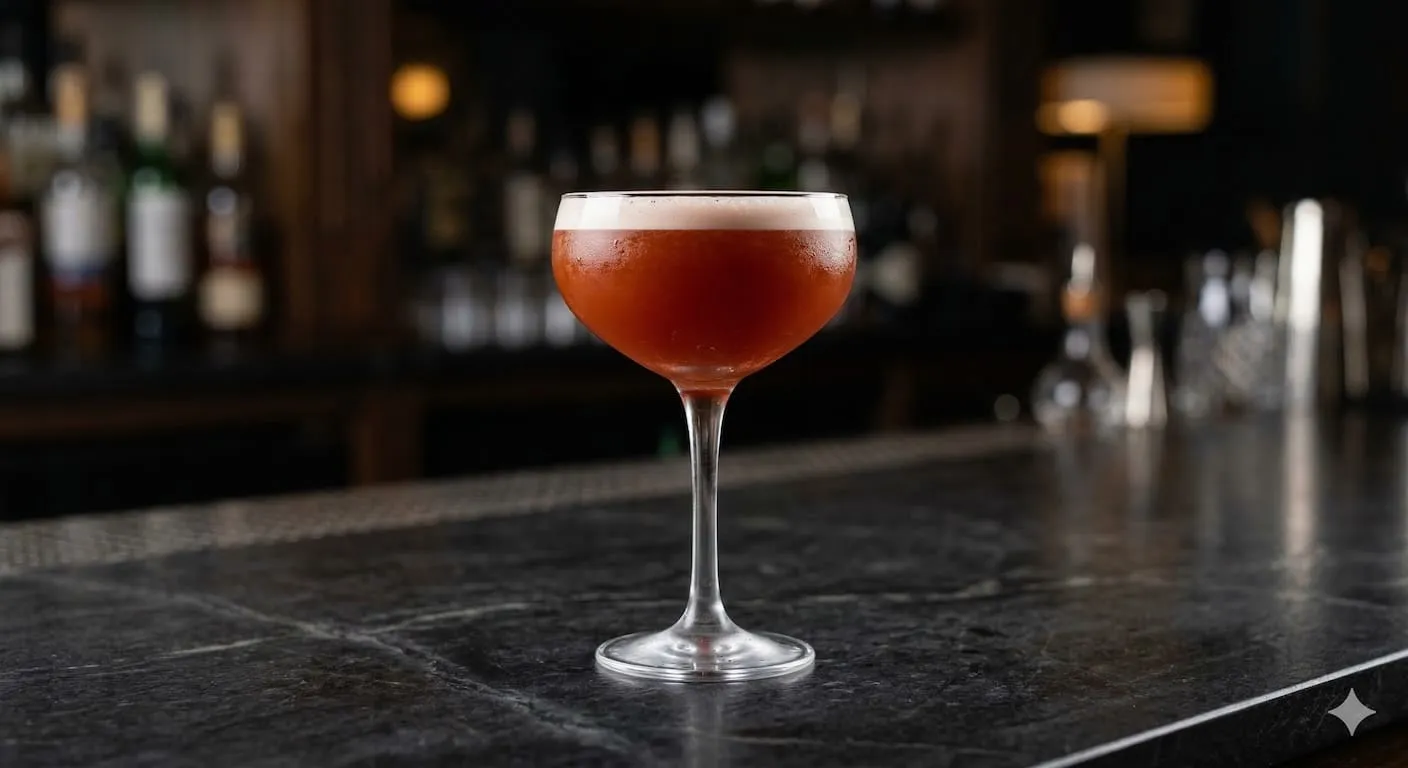A beautiful Trinidad Sour cocktail